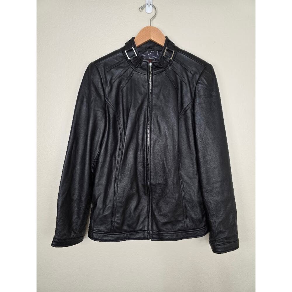 Bradley by Bradley Bayou Black Leather Jacket Size M